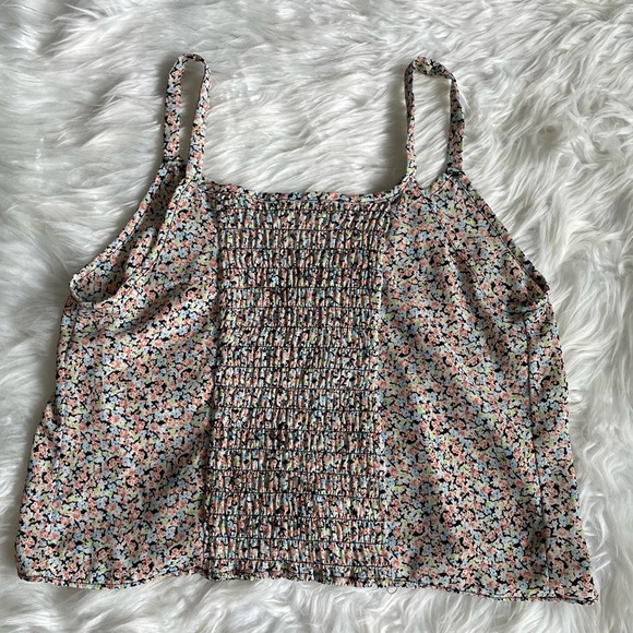Sienna Sky | Women’s Medium Colorful Floral Tank with Tie and Decorative Buttons - Picture 3 of 12